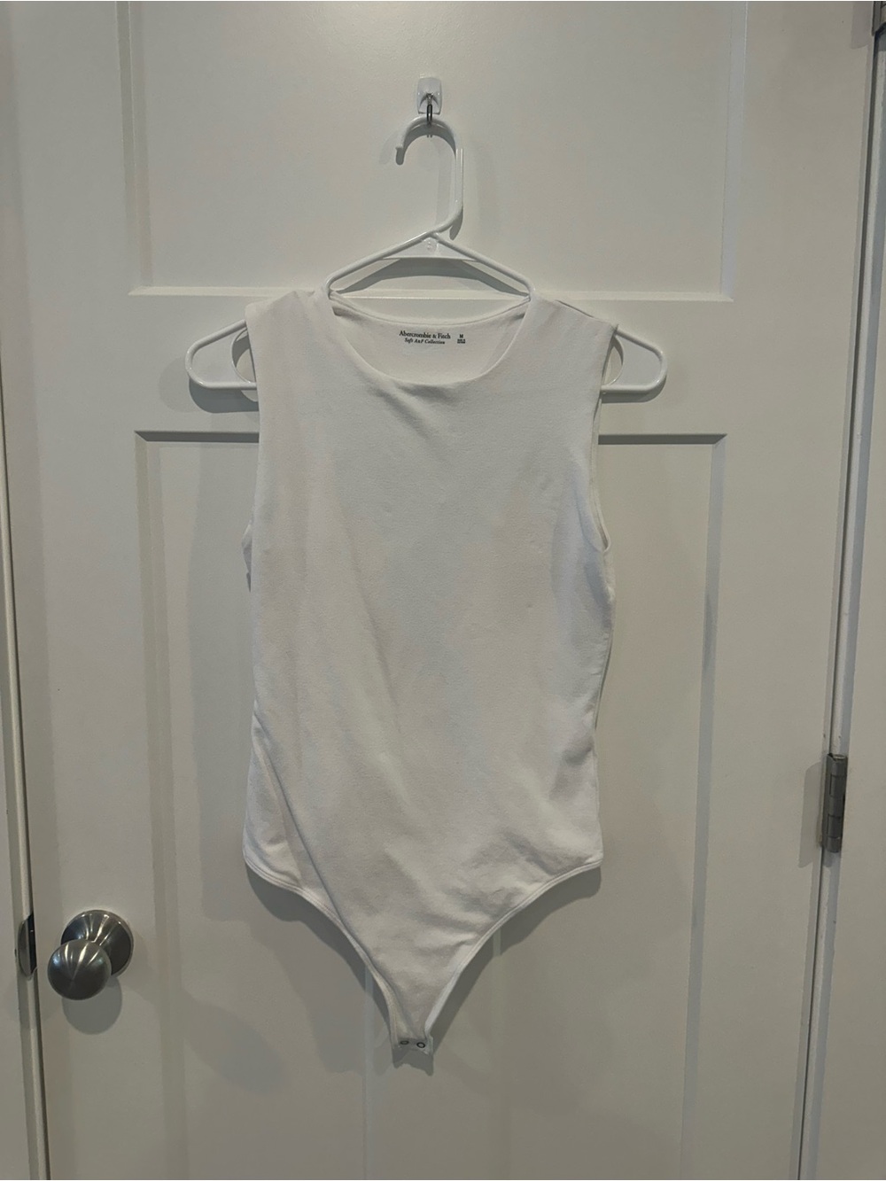 Abercrombie Women’s White Sleeveless One-Piece Bodysuit